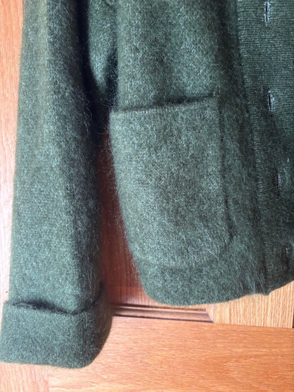 Sezane Thais Jacket Forest Green worn once L NWOT - Picture 4 of 4